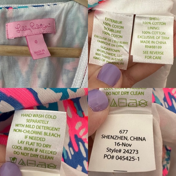 Lilly Pulitzer Gabby Shift Dress in Tiki Pink with Embellished Neckline Size 0 - Picture 11 of 11